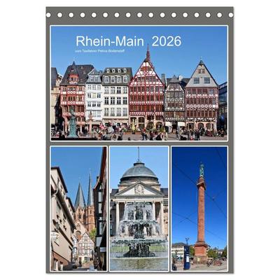 Rhein-Main 2026 vom Taxifahrer Petrus Bodenstaff (Tischkalender 2026 DIN A5 hoch), CALVENDO Monatskalender