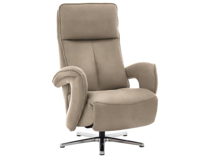 Valdera Relaxsessel, Natur, Sand, Metall, 77x110x87 cm, Goldenes M, Fußauswahl, Lederauswahl, Stoffauswahl, Relaxfunktion, Wohnzimmer, Sessel, Relaxsessel