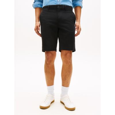 Chinoshorts TOMMY HILFIGER "DENTON", Herren, Gr. 32, N-Gr, schwarz, Web, Obermaterial: 97% Baumwolle, 3% Elasthan, gerade kniefrei, Hosen Chinoshorts, gerade Form, schlichtes Design