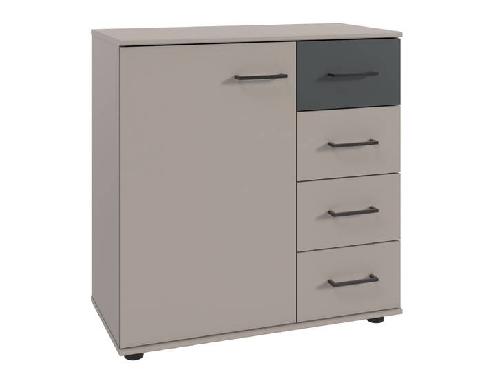 Kommode Taiga 81 x 83 x 41cm Grau/Saharagrau/Graphit