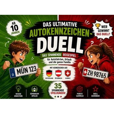 Das ultimative Autokennzeichen-Duell für Kinder ab 10 Jahren, Taschenbuch von Alina Wünsche, Alina Wünsche, 978-3-910734-90-6