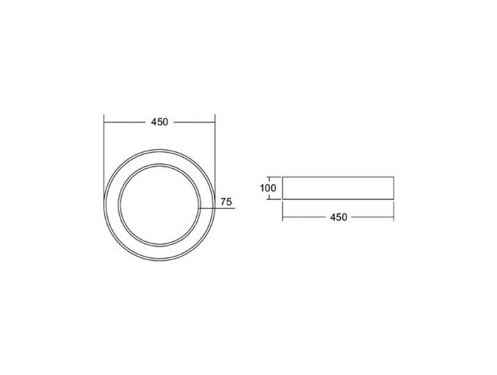 BRUMBERG LED Deckenlampe Biro Circle Ring, dimmbar, alu / grau / zink, für Arbeitszimmer / Büro, Aluminium, Modern