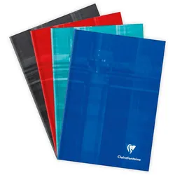 Clairefontaine 5x Kladde/Notizbuch mit Hardcover A5, 96 Blatt blanko 90g - Sortiert 9510C