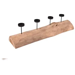 DELUKE Kerzenhalter LEON Teak Natur 17x16x70cm Dekoration Wohnzimmer Büro