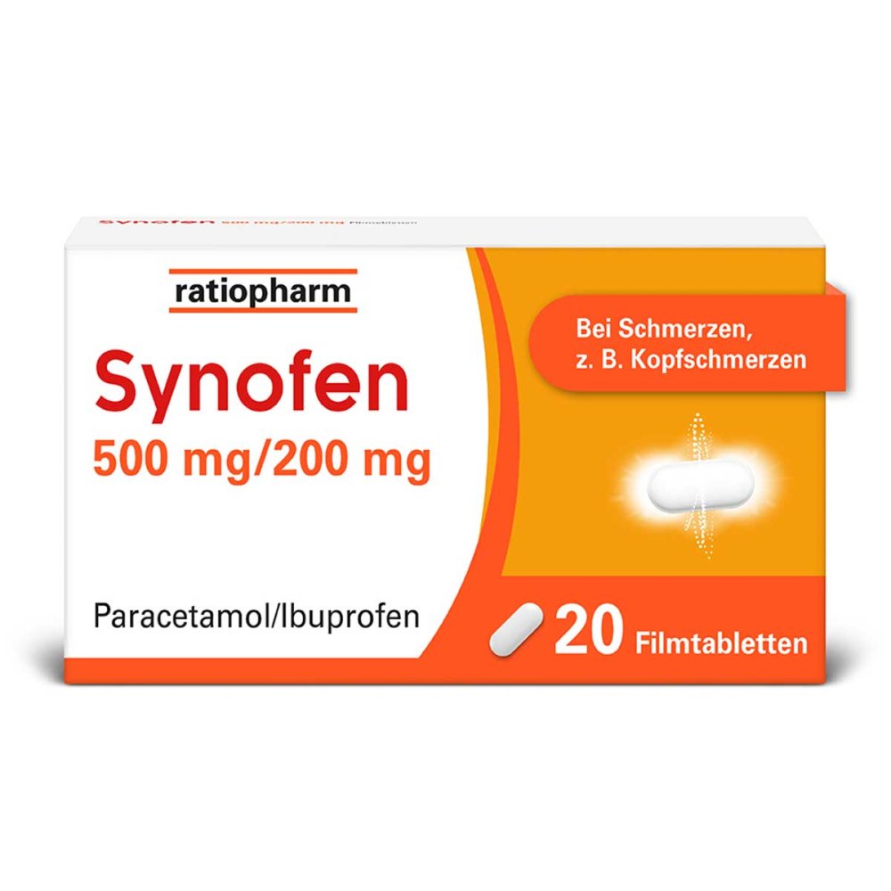 ratiopharm GmbH Synofen – mit Ibuprofen und Paracetamol 18218515