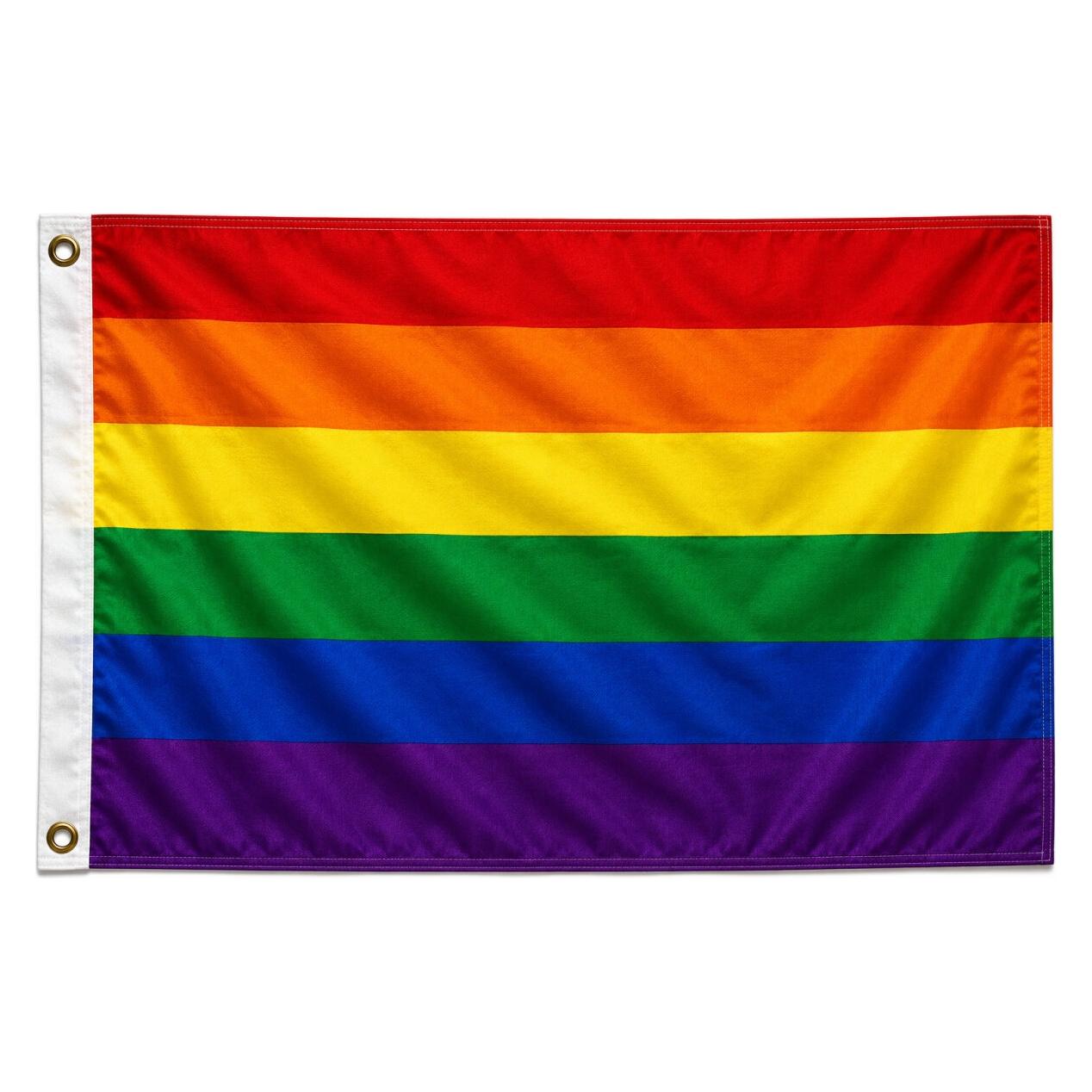 trends4cents Flagge Regenbogen / Frieden 90 x 150 cm Fahne mit 2 Ösen 100g/m² Stoffgewicht Hissen (90 x 150 cm) (32205763)