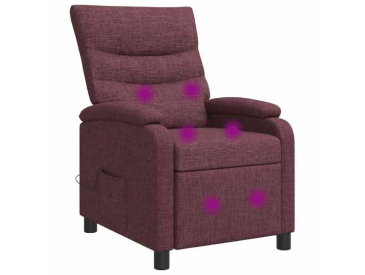 Relaxsessel Lila Stoff 100% Polyester Metall Holzwerkstoff Verstellbar Polyesterbezug, Schaumstoff-Füllung, Metall-Holzrahmen, Neigungswinkel verstellbar, Höhe anpassbar