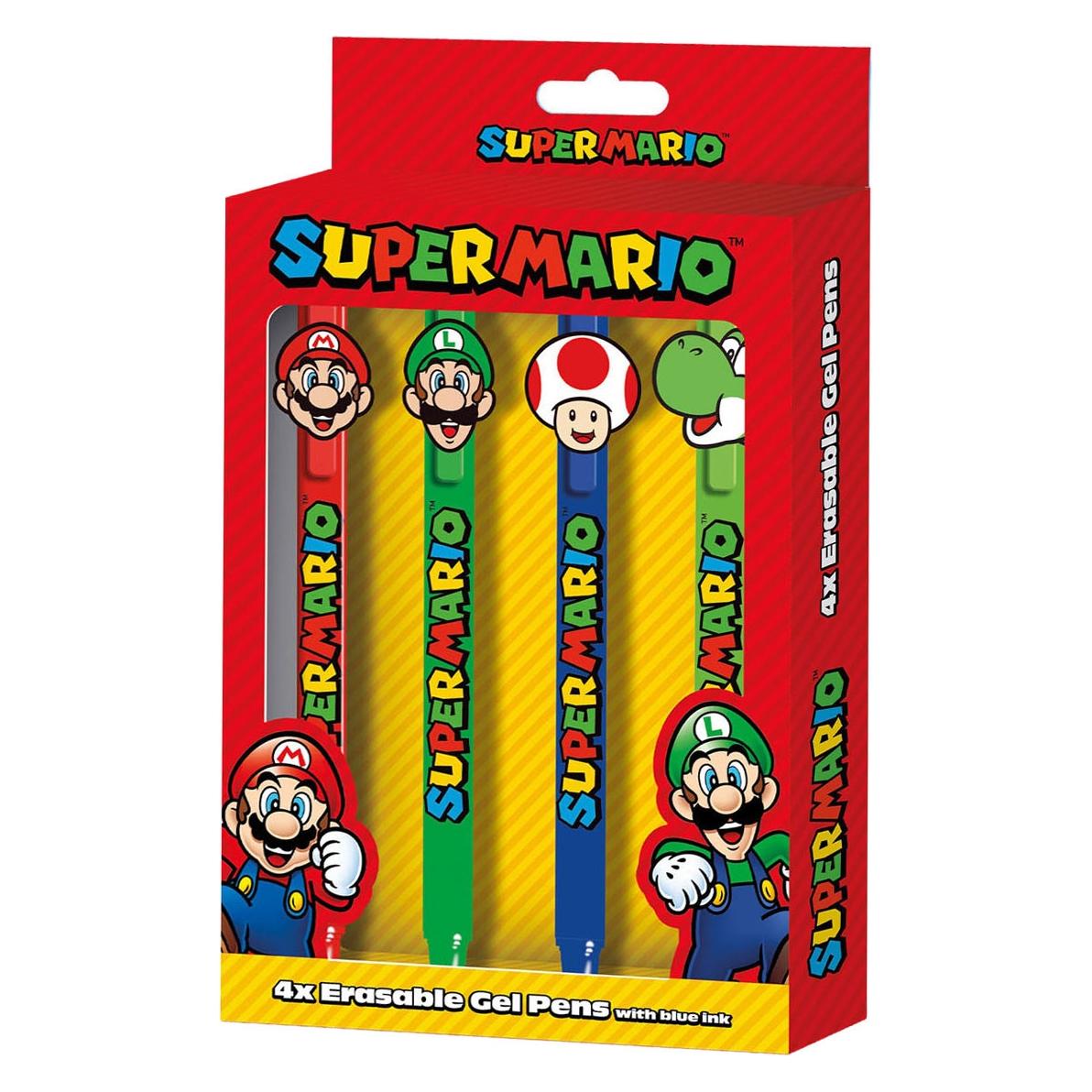 Pyramid Super Mario Stylo gel effaçable Pack de 4 (68328315)