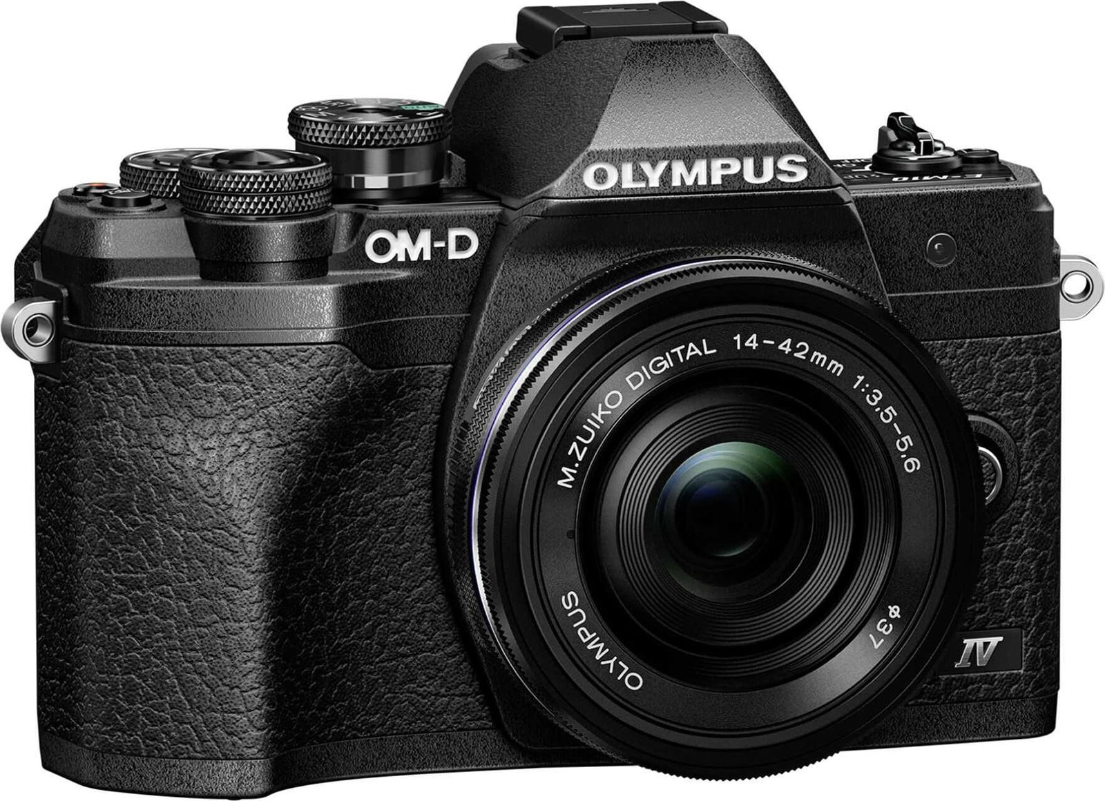 Olympus OM-D E-M10 Mark IV camera set met 14-42mm pancake zoomlens, zwart