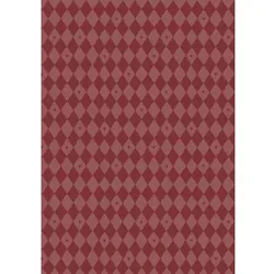 IB Laursen Geschenkpapier Harlekin mit Herzen Rot / Desert Rose, 500 x 52,5 cm