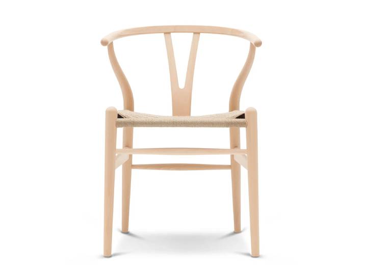 Carl Hansen - CH24 Wishbone Chair, Buche geseift / Naturgeflecht