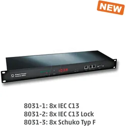 GUDE 8031-2 - PDU, 2 x Sensor, 8 x IEC C13 Lock