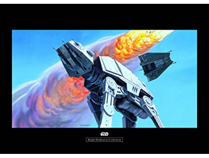 Komar Wandbild Star Wars Classic RMQ Hoth Battle at-at Kinderzimmer, Jugendzimmer, Dekoration, Kunstdruck ohne Rahmen WB143-70x50 Größe: 70 x 50 cm (Breite x Höhe)