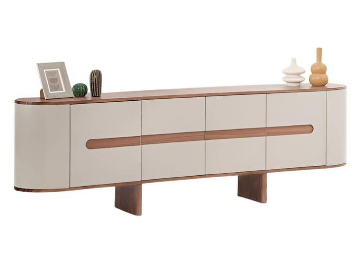 JVmoebel Sideboard Beiges Holzsideboard von JVMoebel mit elegantem Design (1 St), Made in Europa