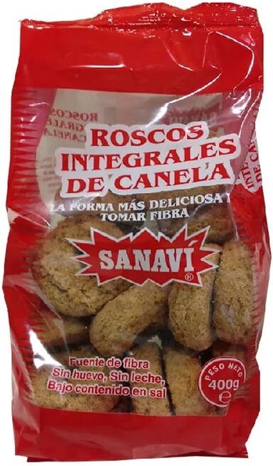 Sanavi Roscos Integrais De Canela 400g