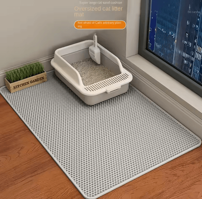 Inspire Picks LitterLock Double Layer Waterproof Cat Litter Mat Non Slip Sand Trapping Pad gray 55x75cm