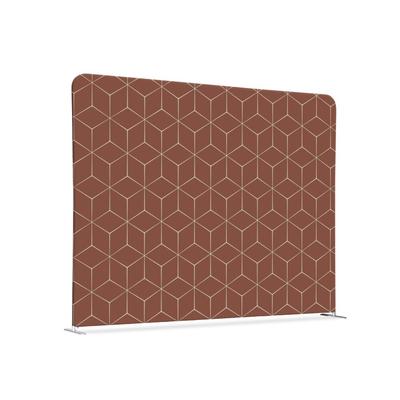 SHOWDOWN Displays Showdown Textil Raumteiler Basic - 150-150 Doppel Hexagon - Rost - Silberner Rahmen