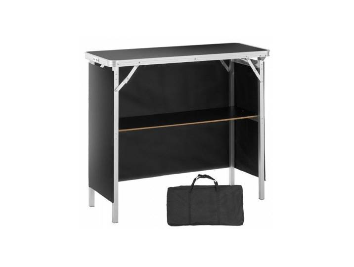 Comptoir de Stand Foire 97 5x38 5x87 cm table bar pliante longue sac transport jupe noire