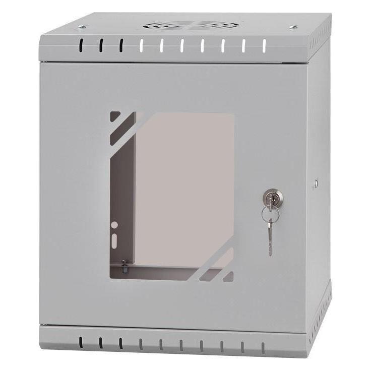 Stalflex Rack Cabinet 10" 6U Glass Door Gray RC10-6U-300GG (6 HE, 10 Zoll Rack) (RC10-6U-300GG)