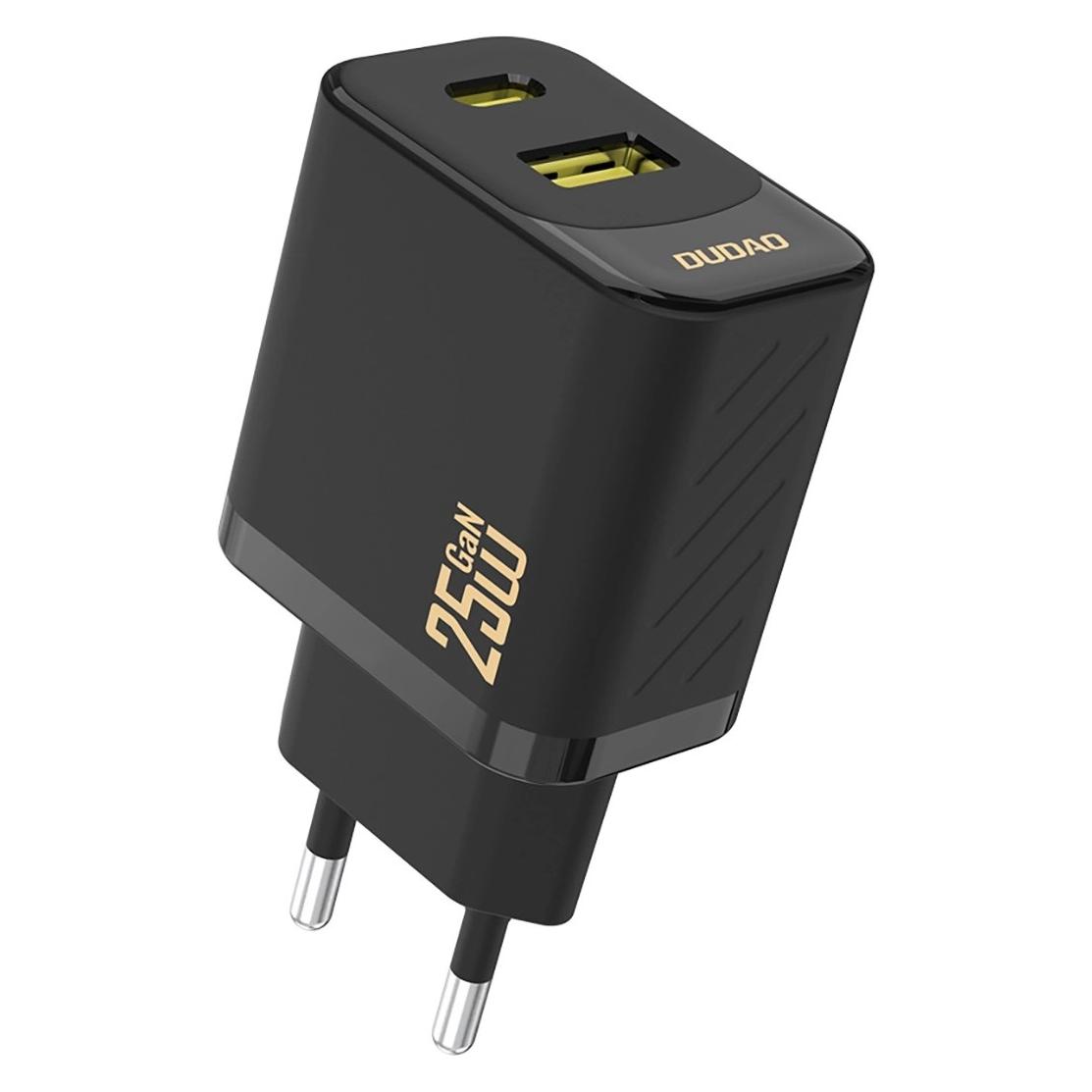 Dudao A26TEU 25W GaN Charger Black (25 W, 2 Ports) (A26TEU-black)