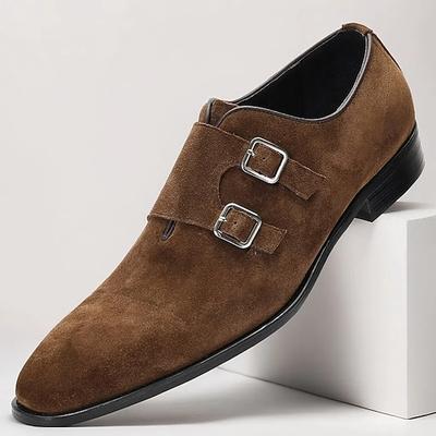 Monk-Schuhe für Herren mit Krokodilmuster – Monk-Schuhe aus hochwertigem Leder mit Doppelschnalle für die Arbeit, formelle Anlässe und das Nachtleben