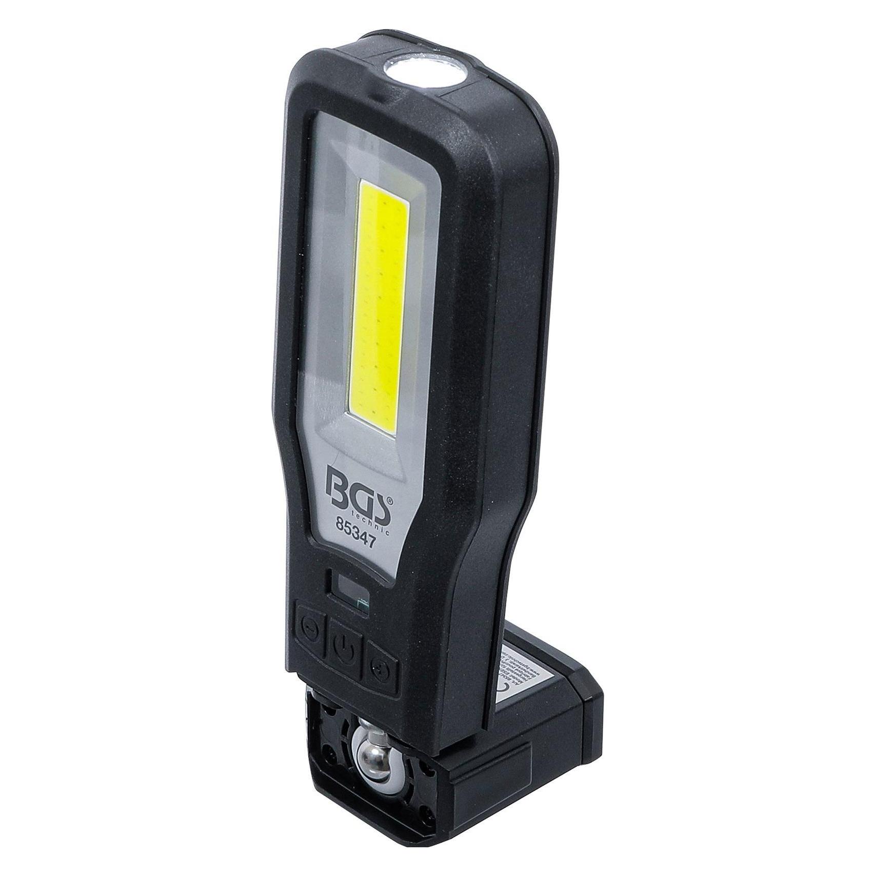 BGS COB-LED Arbeits-Leuchte klappbar mit Ladestation (550 lm) (85347)