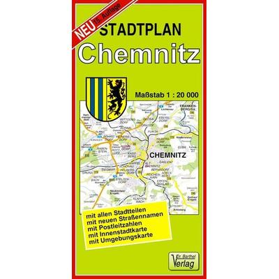 Stadtplan Chemnitz, Sonstige von Verlag Barthel, Barthel, A, 978-3-89591-006-7