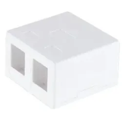 Keystone Anschlussbox, 2-fach, weiß