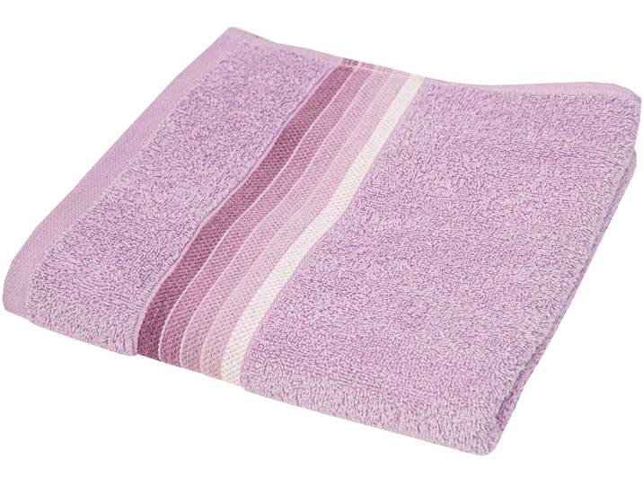 Handtücher DYCKHOFF Chenille , rosa (rose), B:70cm L:140cm, Frottier, Frottier, Handtücher, Handtücher