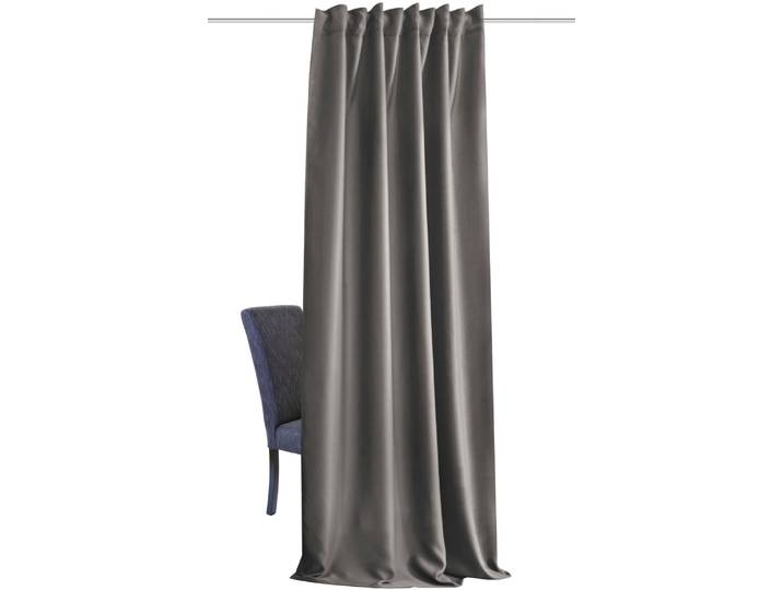 Vorhang HOME BASICS ACUSTICO, 1 Stück, Multifunktionsband, abdunkelnd Gr. 1, grau, B:135cm H:160cm, Polyester, Gardinen, Vorhang, Akustikschall ACUSTICO