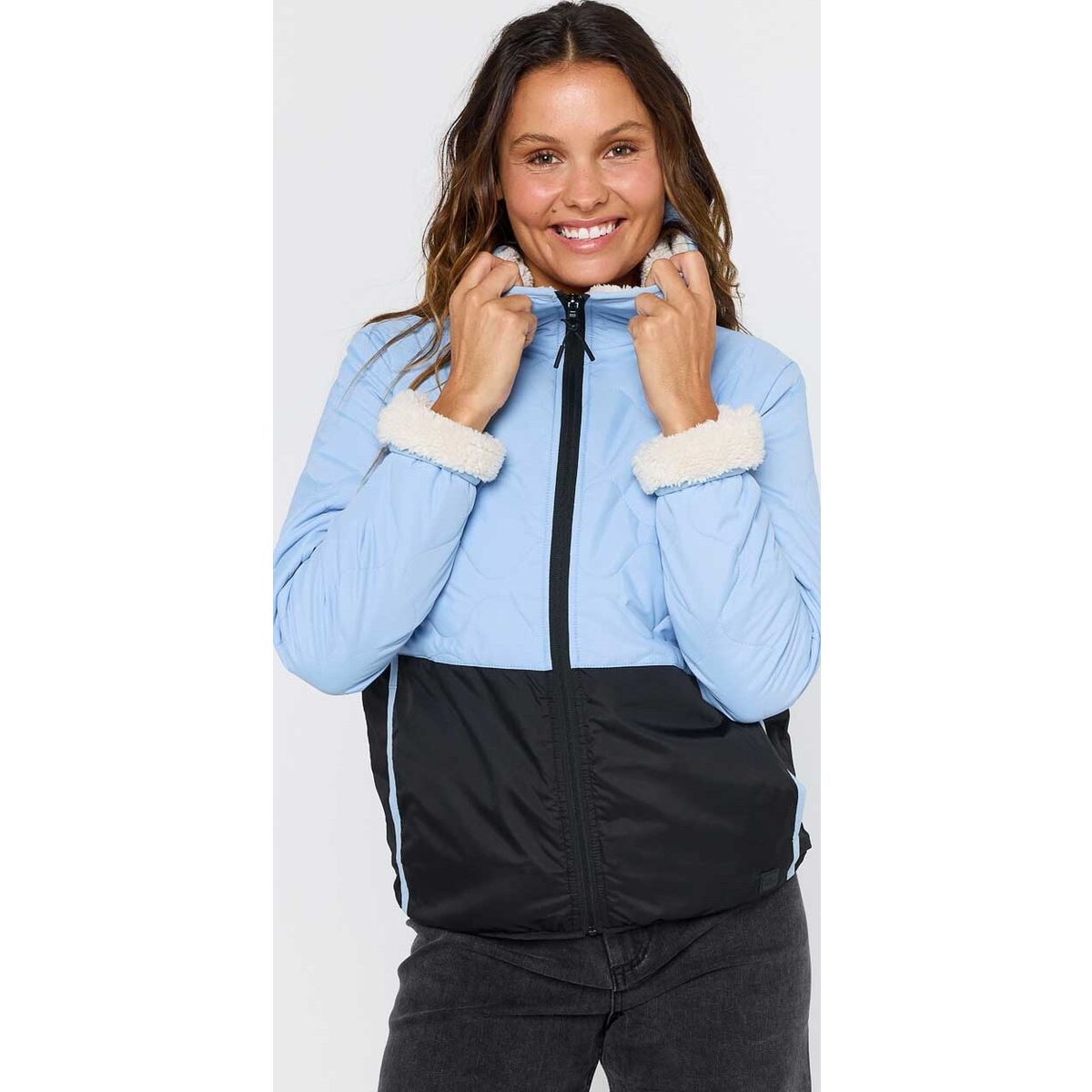 RipCurl Anti-series Anoeta Quilted mid blue (8962) 2XS 03DWJA_8962_2XS
