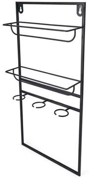 Elements Hanging Metal Wine Rack, 24X12 Inch
