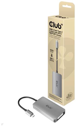 club3D CAC-1510-A USB-C / DVI Adapter [1x USB-C - 1x DVI] Silber 24.5 cm