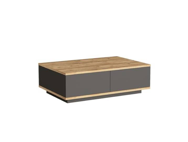 Hanah Home Moderner Couchtisch, Atlantische Kiefer & Anthrazit, 90 x 60 x 28,6 cm 100% melaminbeschichtete Spanplatte, 18 mm stark Stilvolles & funktionales Design