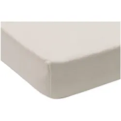 Jollein, Fixleintuch Babybett, Fixleintuch Jersey Oatmeal (140 x 70 cm)