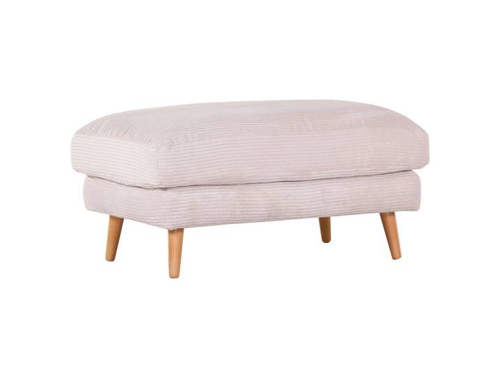 Landscape Hocker, Beige, Holz, Uni, rechteckig, 100x50x63 cm, Fußauswahl, Stoffauswahl, Wohnzimmer, Hocker, Sitzhocker