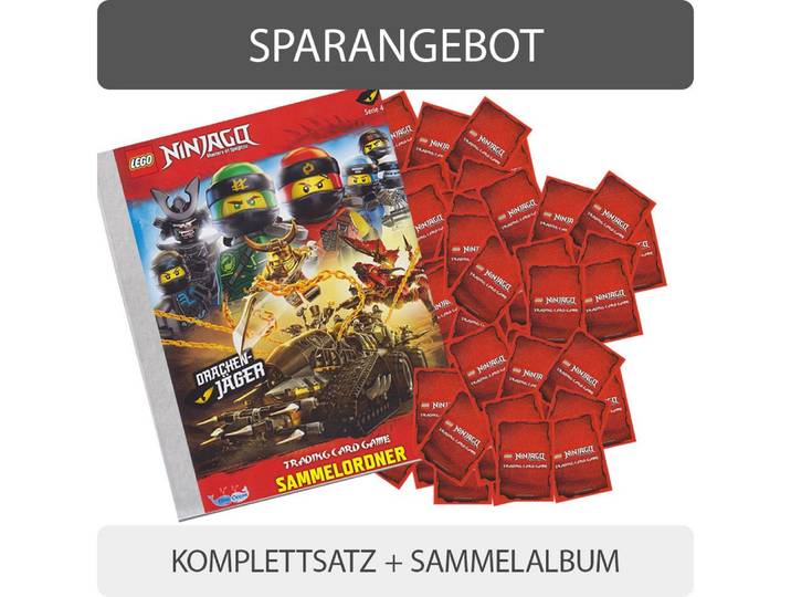 LEGO® Sammelkarte LEGO Ninjago 4 Trading Cards Komplettsatz(252Karten) + Sammelalbum DE