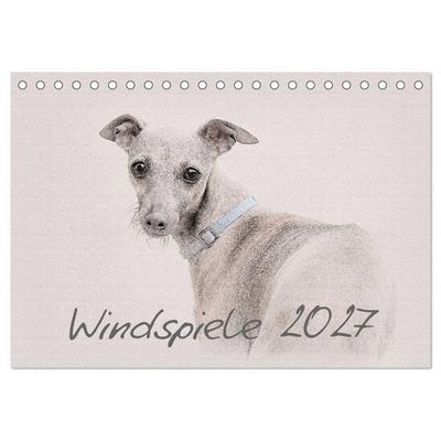 Windspiele 2027 (Tischkalender 2027 DIN A5 quer), CALVENDO Monatskalender