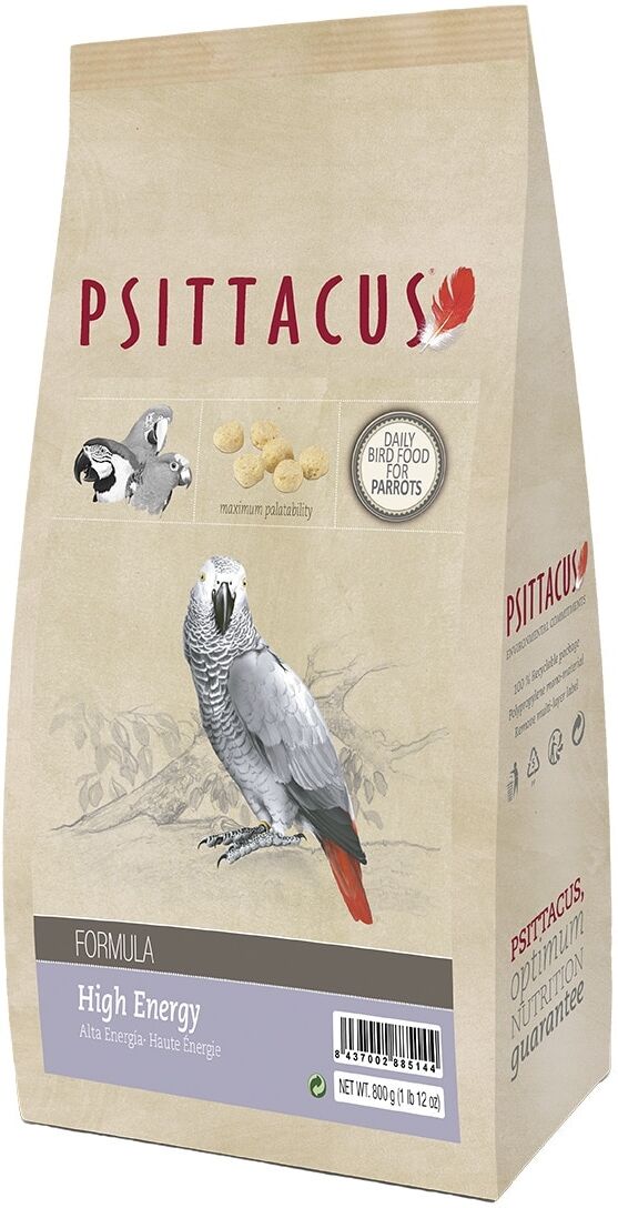 Psittacus Pienso para pájaros loros Alta Energía.  (800 g)