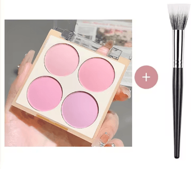 Inspire Essentials Soft Fog Matte Blush Korean Peach Pink And Coral Shades 02 With Blush Brush