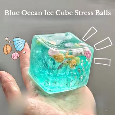 Youfap Market Ocean Sensory Fidget Toy, Squishy Stress Balls Cube, Slow Rise Squishy Toys For Adults, Squeeze Party Gift Ocean Sensory Fidget Toy, Squishy Stress Balls Cube, Slow Rise Squishy Toys For Adults, Squeeze Party Gift