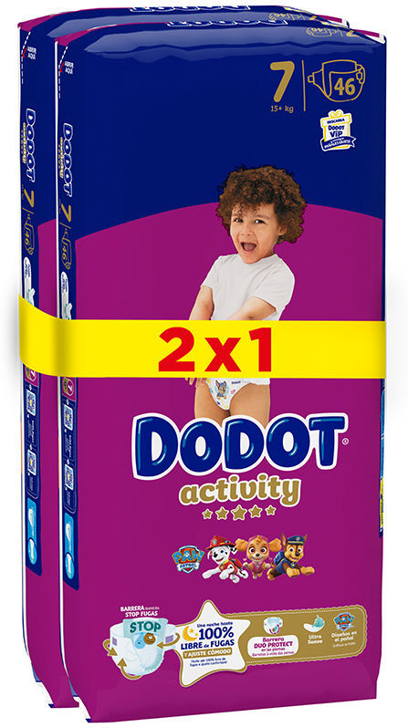 Dodot Activity talla 7 pañales +15 kg 92 u