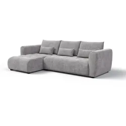 ECKSOFA SORENO 4-Sitzer, platingrau