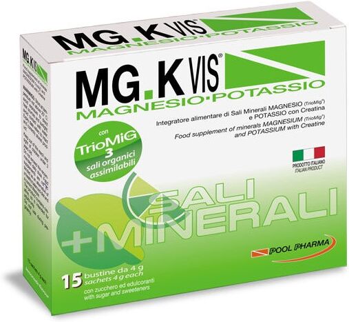 POOL PHARMA Srl MGK Vis Lemonade 15 Bustine - Idrosalino-energetico Integratore di Magnesio e Potassio