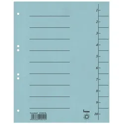 bene Trennblätter DIN A4 250 g/m2 blau