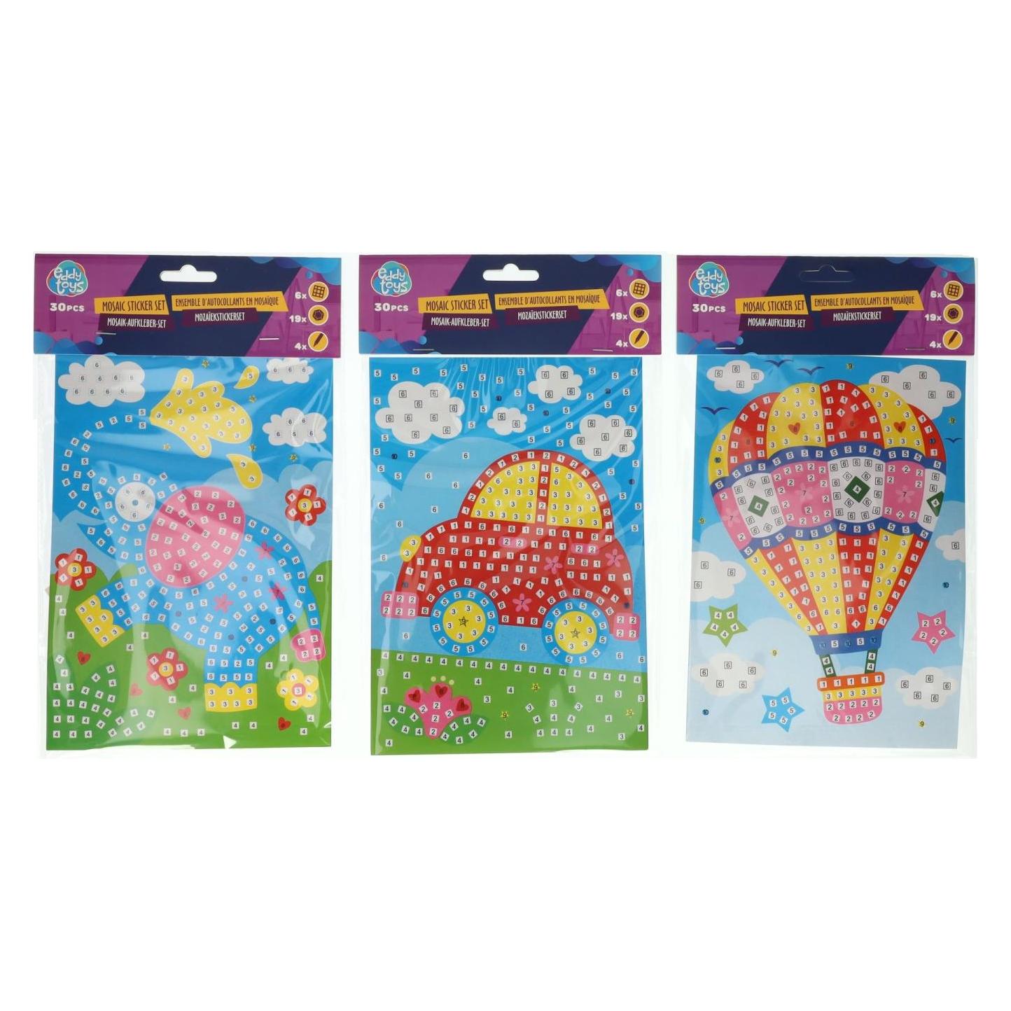 Eddy Toys Mosaik-Aufkleber-Set 3-fach sortiert (51887680)