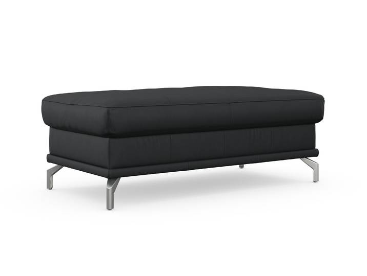 Hocker SIT & MORE Cabrio, B: 133 cm , schwarz, B:133cm H:48cm T:72cm, Hocker, Hocker, individuell zu kombinieren, Federkern