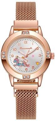 Fusion Finds Kitty Crystal Bow Magnetic Watch For Women Cute Kawaii Quartz Bracelet Watch d