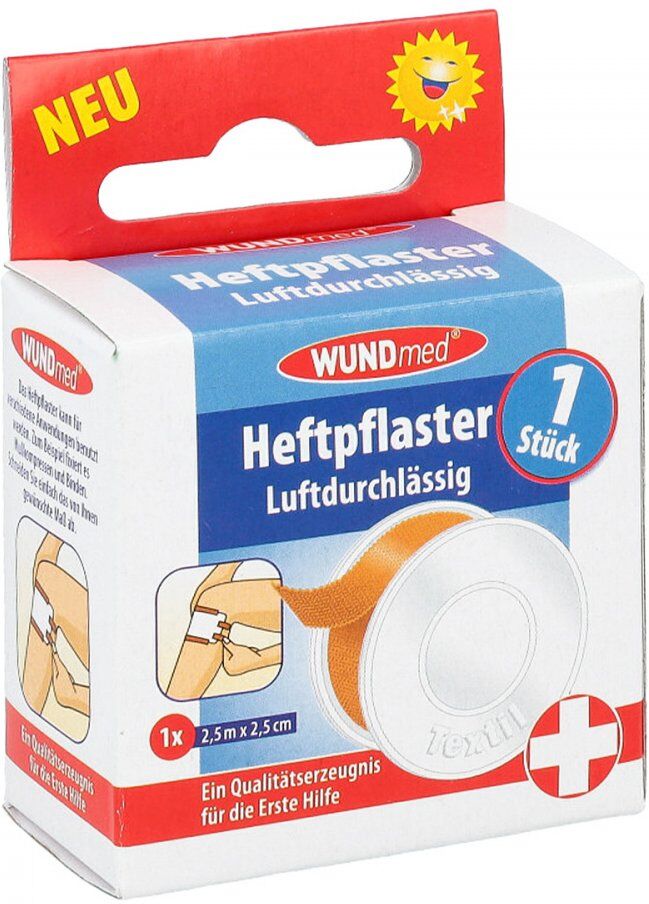 Heftpflaster Textil 2,5 cmx2,5 m 1stk