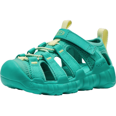 Sandale KEEN "HYPERPORT H2", Mädchen, Gr. 26, Synthetik, grün (bright aqua, wax gelb), Schuhe Sandale, waschbar und schnell trocknend